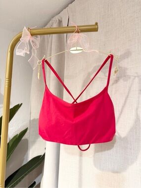 For Love And Lemons Hot Pink Strappy Crop Top